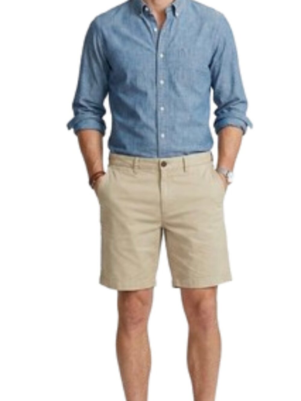 Tommy Hilfiger Men's Chino Shorts 9" Flat Front Mid-Weight Cotton EUC, size 40